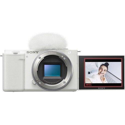 Alpha ZV-E10 APS-C Interchangeable Lens Mirrorless Vlog Camera, White Body Only