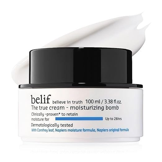 belif The True Cream Moisturizing Bomb | 26 Hours Hydrating Antioxidant Face Skincare | Soothing & Lightweight with Powerful Hydrating Herb Blend | Facial Moisturizer for Dry & Oily Skin