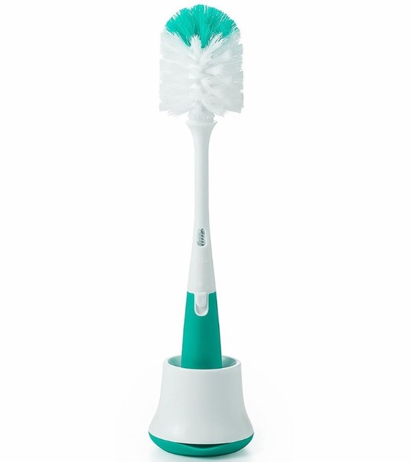 Bottle Brush with Nipple Cleaner & Stand - Teal