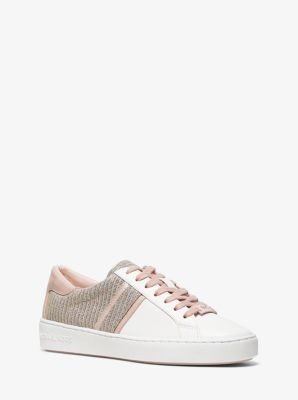 Keaton Chain-Mesh and Leather Sneaker