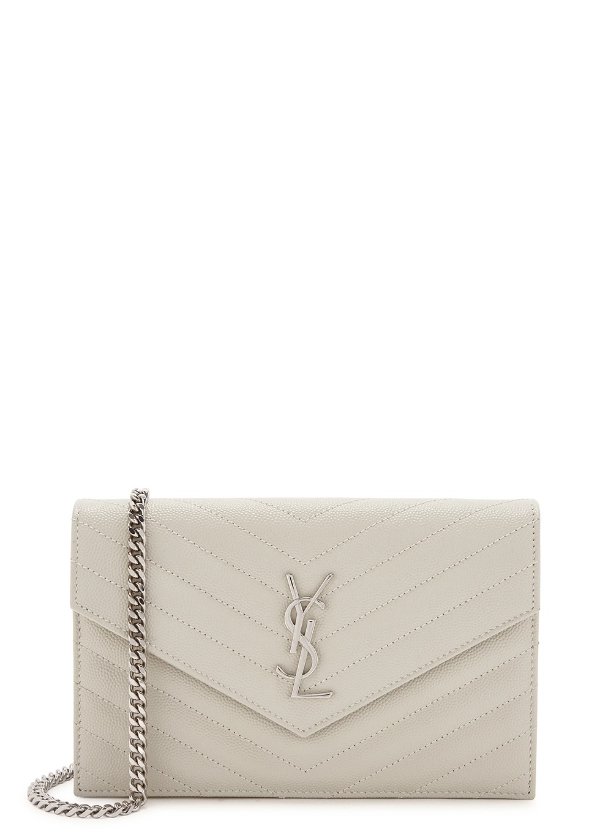 Off-white leather wallet-on-chain