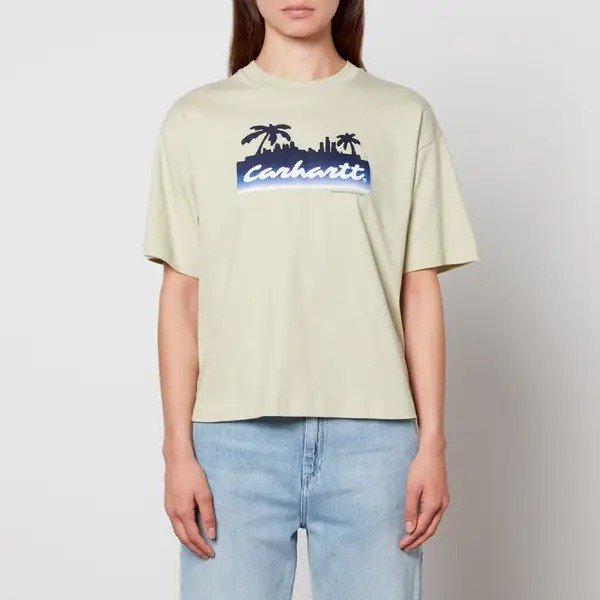椰子树平纹针织棉T恤