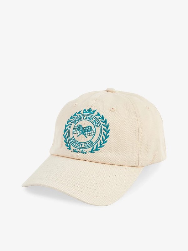 Embroidered cotton-twill cap
