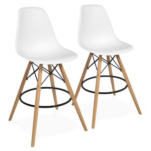 Best Choice Products Set of 2 Mid-Century Modern Counter Stools