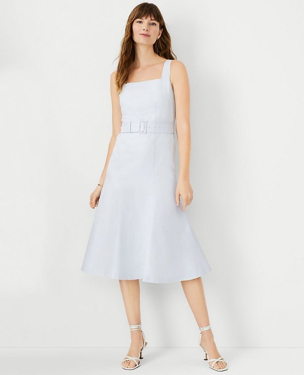 Belted Flare Dress | Ann Taylor