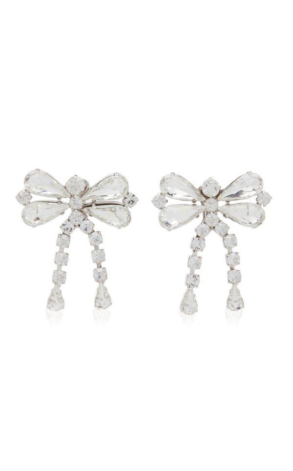 Crystal Bow Statement Stud Earrings