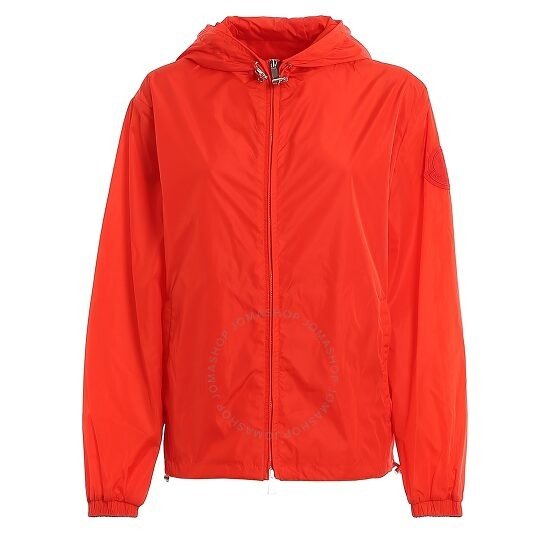 Red Hooded Zip-Up Jacket