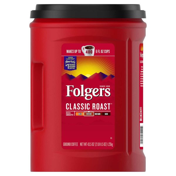 Folgers 经典中焙咖啡粉 43.5 oz