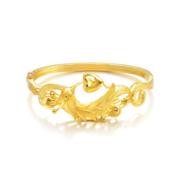 999.9 Gold Dragon & Phoenix Bangle | Chow Sang Sang Jewellery eShop