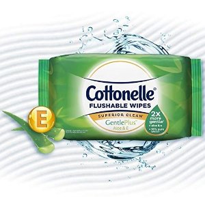 Cottonelle GentlePlus 芦荟+维生素E 可冲式湿巾 共252片