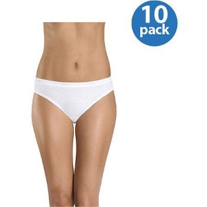 Hanes Women's Cotton Bikini Panties (Pack of 10)