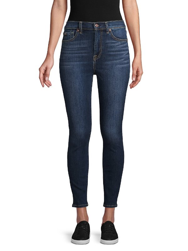 Whiskered Ankle Jeans