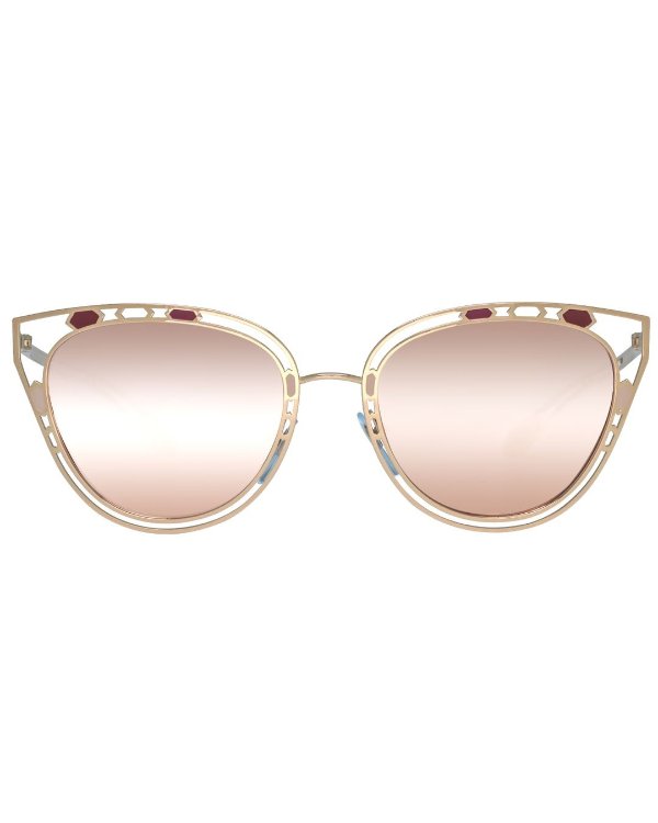 Gold And Pink Women's Metal Sunglasses BV6104-20144Z