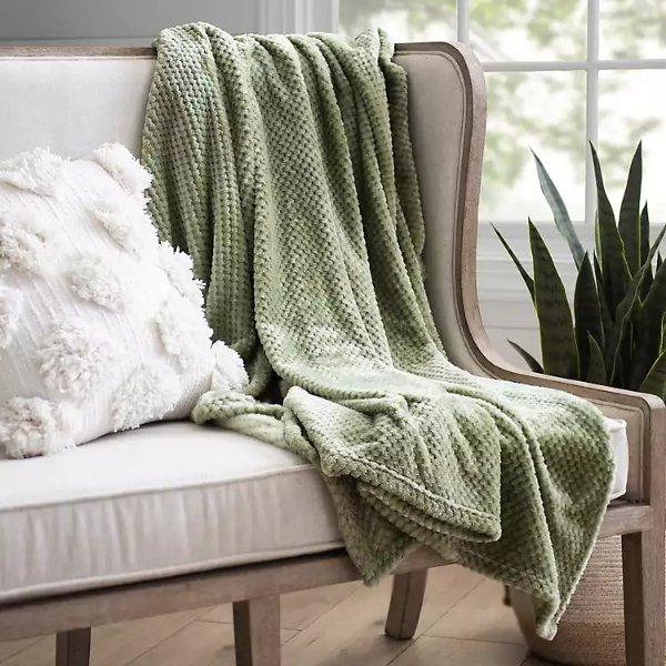 get it now! Green Heavenly Plush Bubble Throw