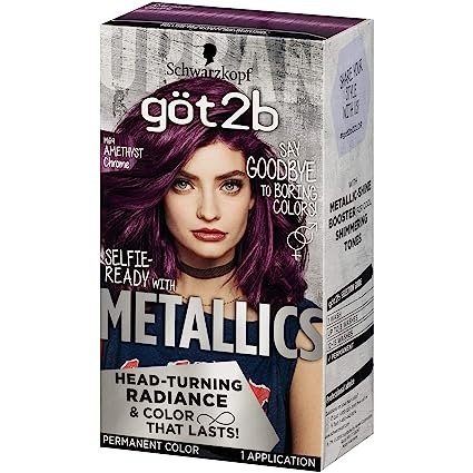 Schwarzkopf Got2b Metallics Permanent Hair Color, M69 Amethyst Chrome