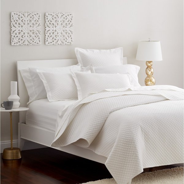 Cotton 2-Pc Quilted Twin Coverlet, Created for Macy's