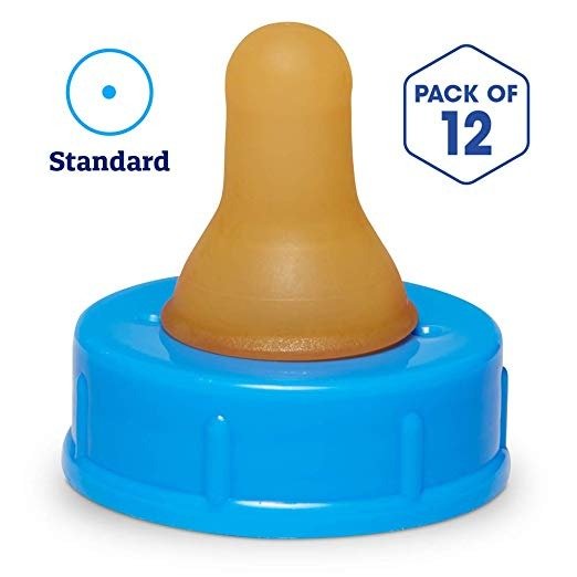 Standard Flow Soft Nipples - Latex-Free & BPA Free, Pack of 12