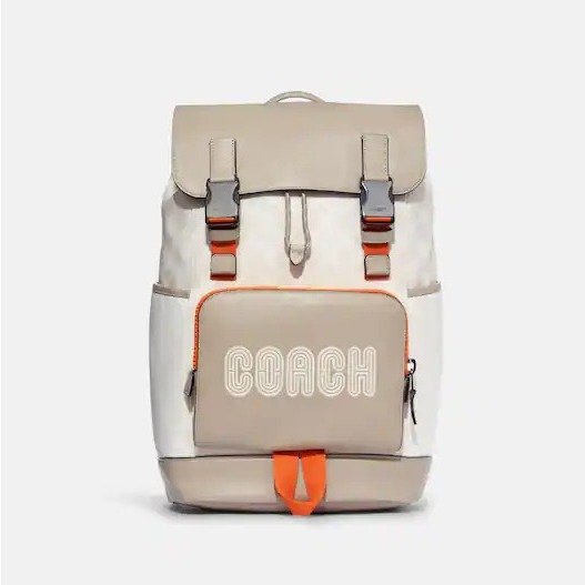Track Backpack In Colorblock Signature Canvas With Coach