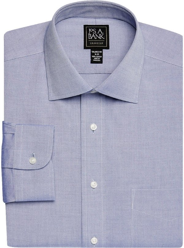 Traveler Collection Tailored Fit Spread Collar Dress Shirt CLEARANCE - All Clearance | Jos A Bank