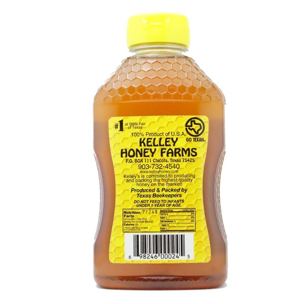 Kelley's Texas Country Style Honey, 1.5 lbs