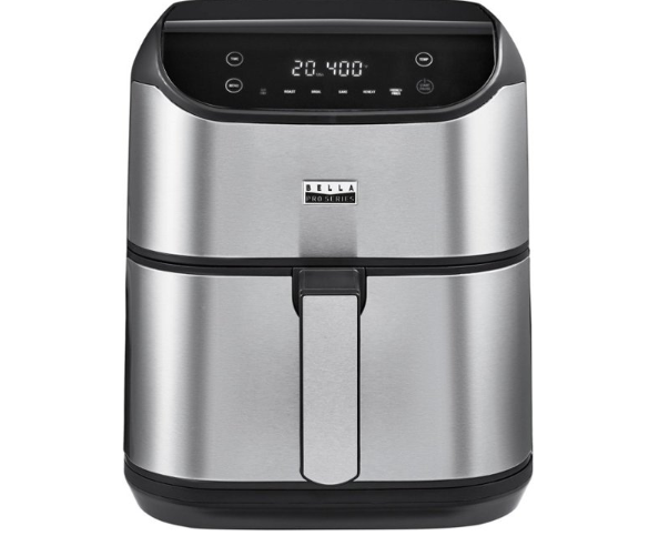 Pro Series - 6-qt. Digital Air Fryer with Stainless Finish - Stainless Steel