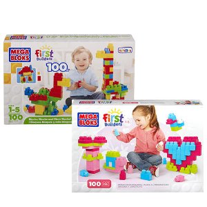 Mega Bloks 儿童积木玩具积木100块装