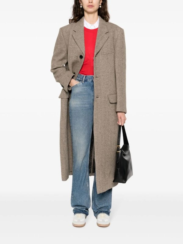 LEMAIRE Belted wool-blend Coat - Farfetch