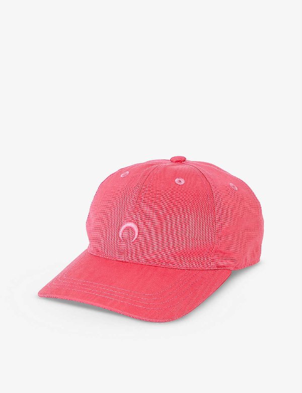 Moire embroidered recycled-polyester-blend baseball cap