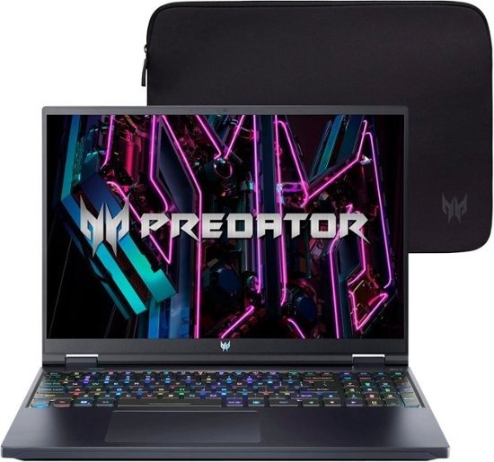- Predator Helios 16- 16" 240Hz Gaming Laptop WQXGA– Intel i9-13900HX with 16GB memory– NVIDIA GeForce RTX 4080– 1TB SSD - Black