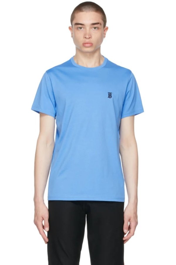 Blue Cotton TB T-Shirt