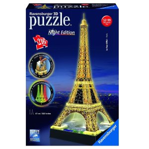 Ravensburger Eiffel Tower, Night Edition 3D Puzzle (216-Piece)