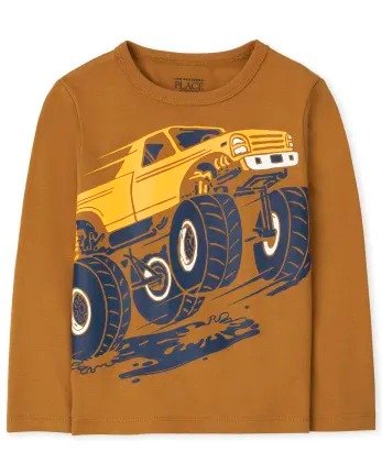 Baby and Toddler Boys Long Sleeve Monster Truck Graphic Tee | The Children's Place