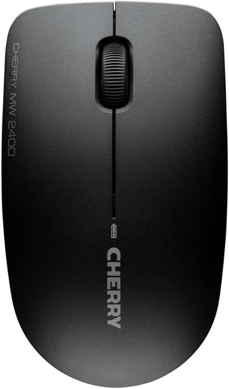 MW 2400-3-Button Wireless Mouse - Symmetrical - Black - Nano USB Receiver - Optical Sensor - 1200 dpi - 2.4 GHz Technology - GS Approval