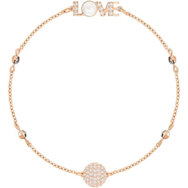Remix Collection Emotion Strand, White, Rose-gold tone plated by