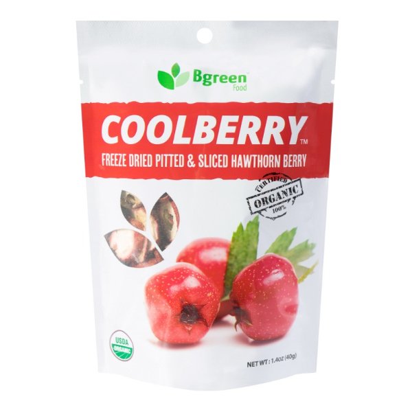 BIG GREEN Organic Hawthorn Berry Slice (Freeze Dried) 40g