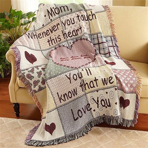 Personalized Mother's Touch Throw-Available in 2 Colors