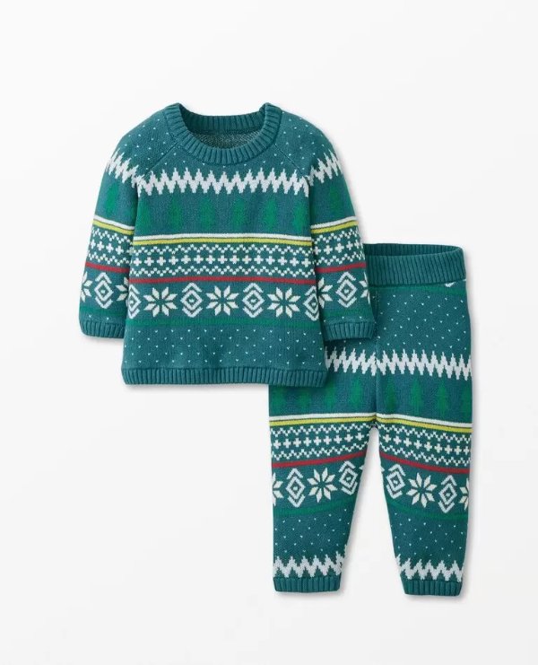 Baby Holiday Sweater Knit Top & Leggings Set