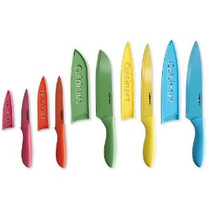 Cuisinart 10-Pc. Ceramic-Coated Cutlery Set with Blade Guards