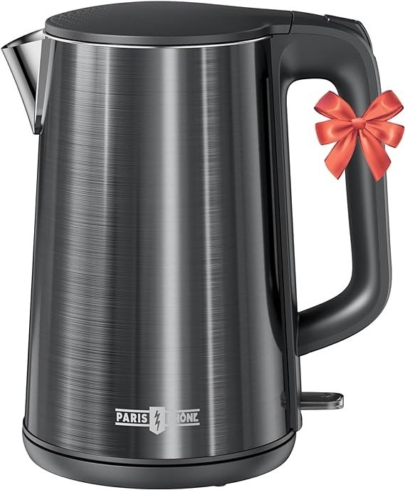 Paris Rhone Hot Water Kettle Electric, 1.7 Liter Electric Kettle For Boiling Water Stainless Steel Electric Tea Kettle, Splash-Proof Design Lid, Auto Shut Off & Boil-Dry Protection