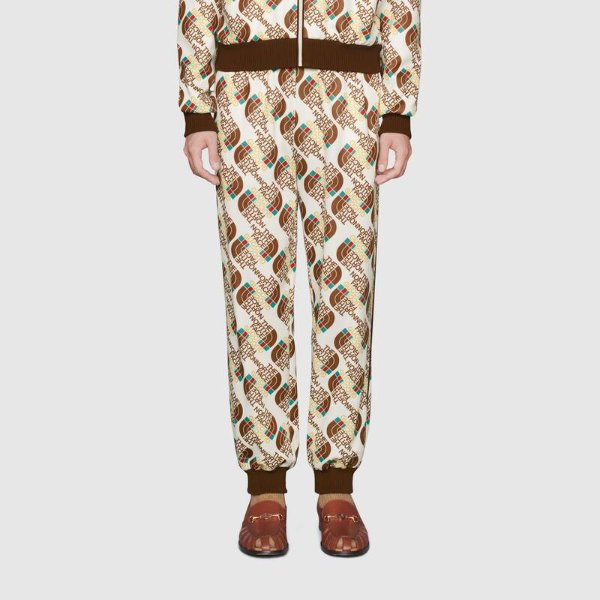 Gucci - The North Face x Gucci Web print technical jersey jogging pant