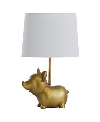 Gold-Tone Corgi Accent Lamp