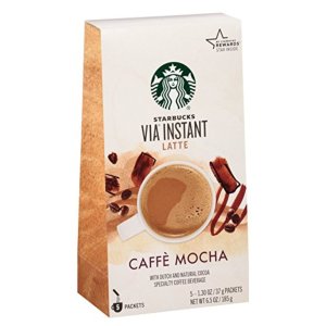 Starbucks VIA Instant Coffee Mocha Latte, 5 Count