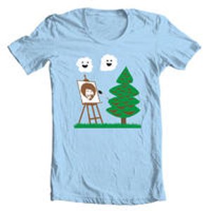 "Happy Little Trees and Clouds" T-Shirt