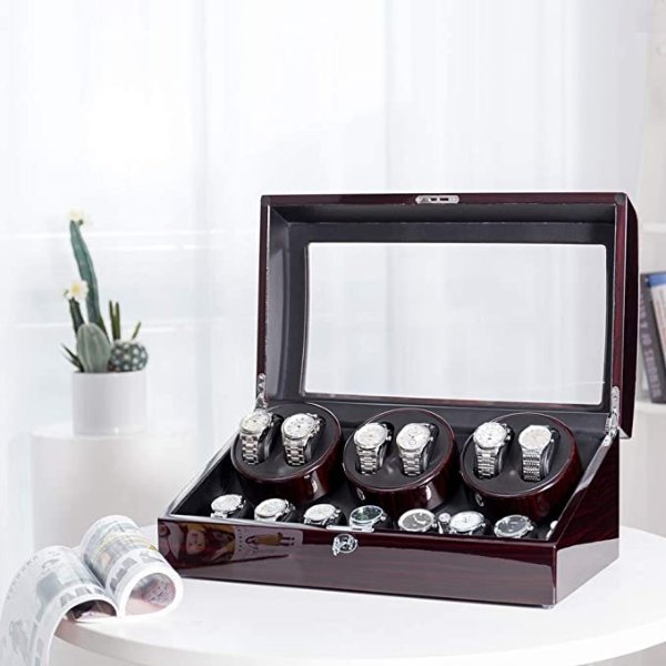 Watch Winder for Automatic Watches,Watch Winders 6 with 7 Storages