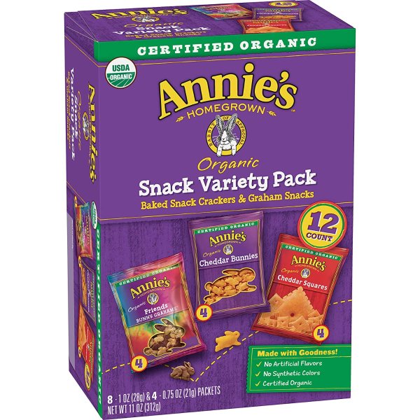  Annie's 三口味缤纷零食小饼干12袋