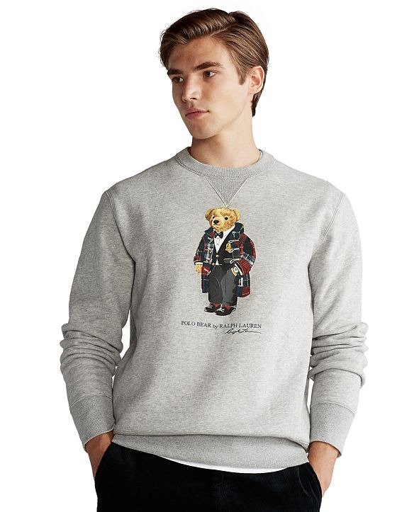 Men's Duffel Polo Bear Fleece Sweatshirt