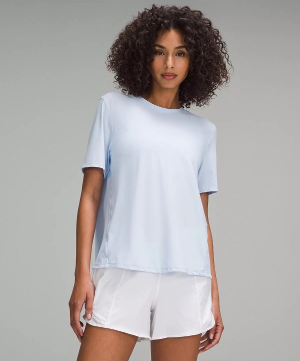 Buy Lululemon Everlux™ And Mesh Cropped Short Sleeve Shirt
