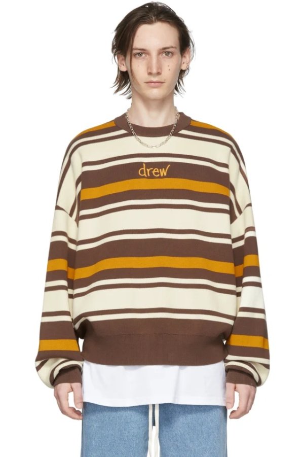 SSENSE Exclusive Brown Scribble Sweater