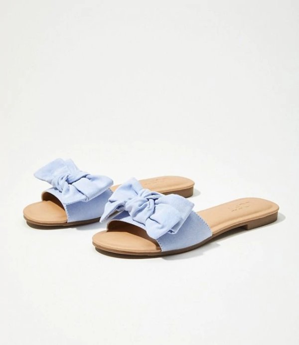 Bow Slide Sandals | LOFT