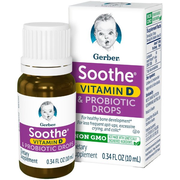 Soothe Probiotic Colic Drops with Vitamin D, 0.34 fl. oz